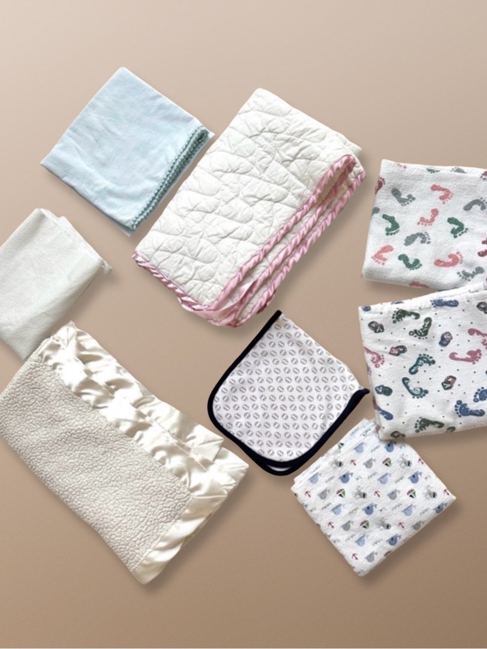 Baby Blankets, Sheets, Burp Cloths & Changing Pad Liners Bundle